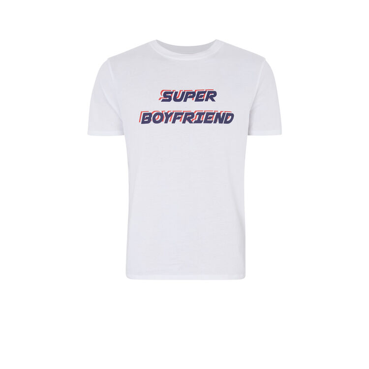 Superboyiz slogan pyjama set white.