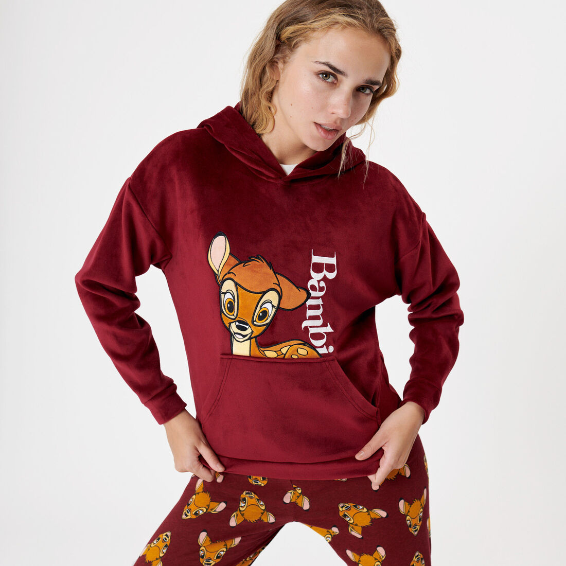 bambi print hoodie;