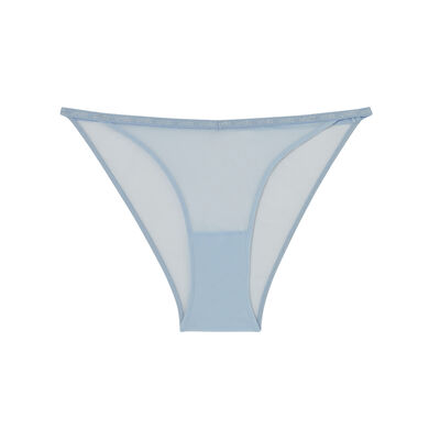 transparent mesh bikini - baby blue;