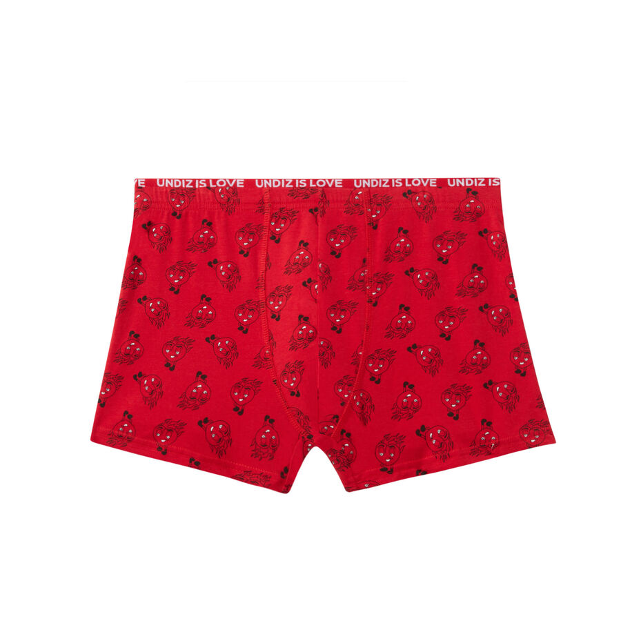 flame heart boxers - red;