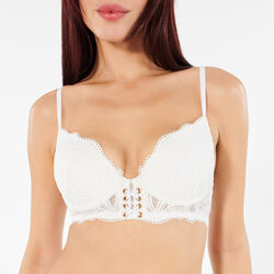 lace push-up bra with lacing details