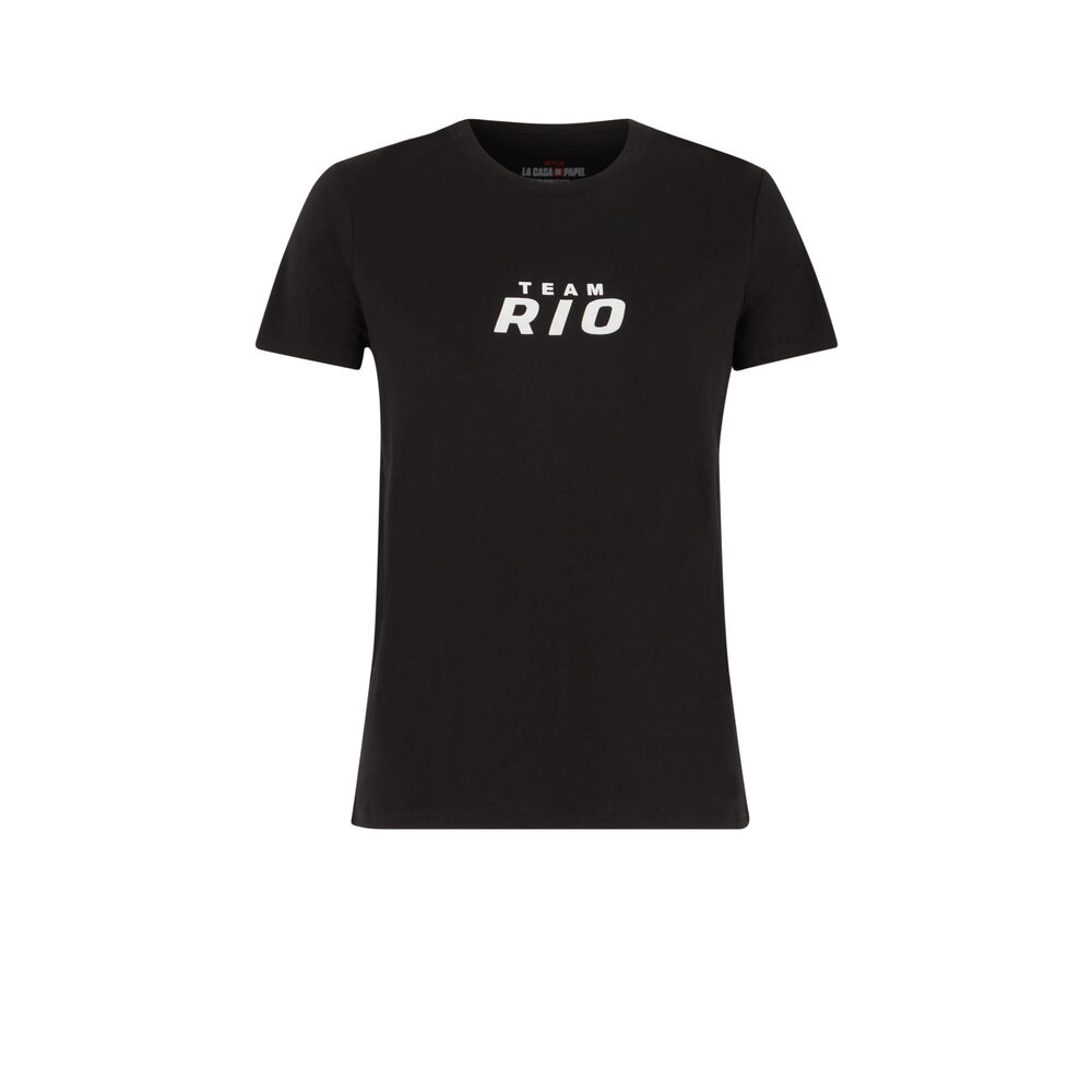 Casa de papel short sleeve top - black black.