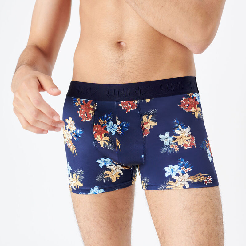 boxers with tropical flowers pattern;