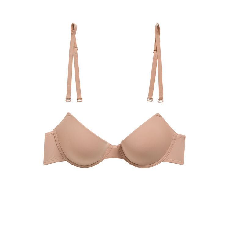 Micro padded flesh-coloured bra skin.