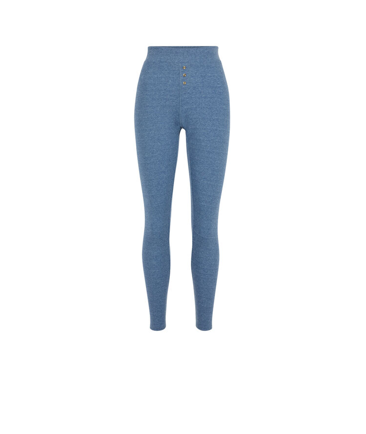 Minimimiz plain ribbed leggings blue grey.