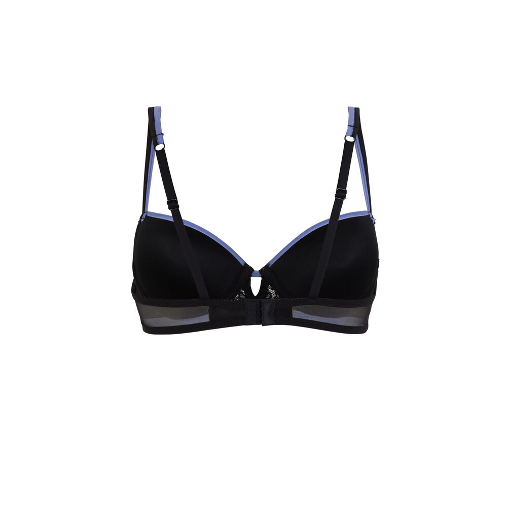 Lace amplifier bra - black black.