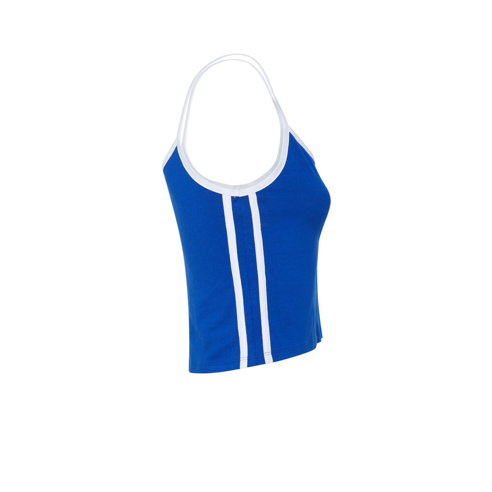 Babe tank top with straps - blue blue.