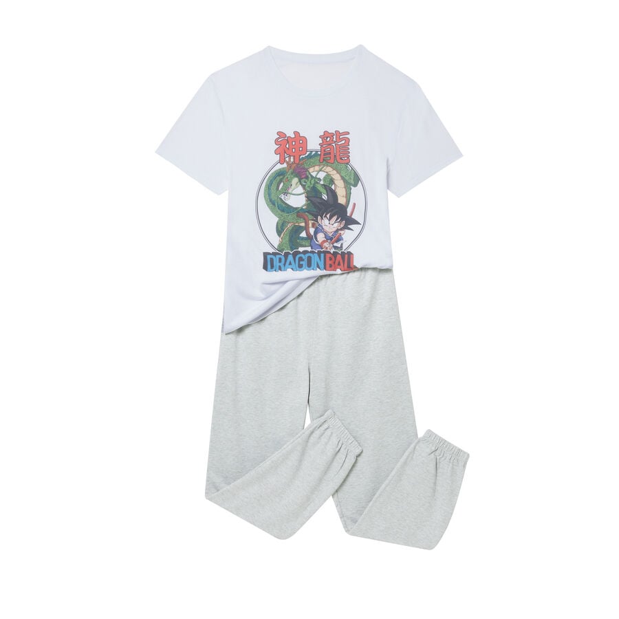 piżama dwuczęściowa koszulka ze spodniami Dragon Ball Z — biała;