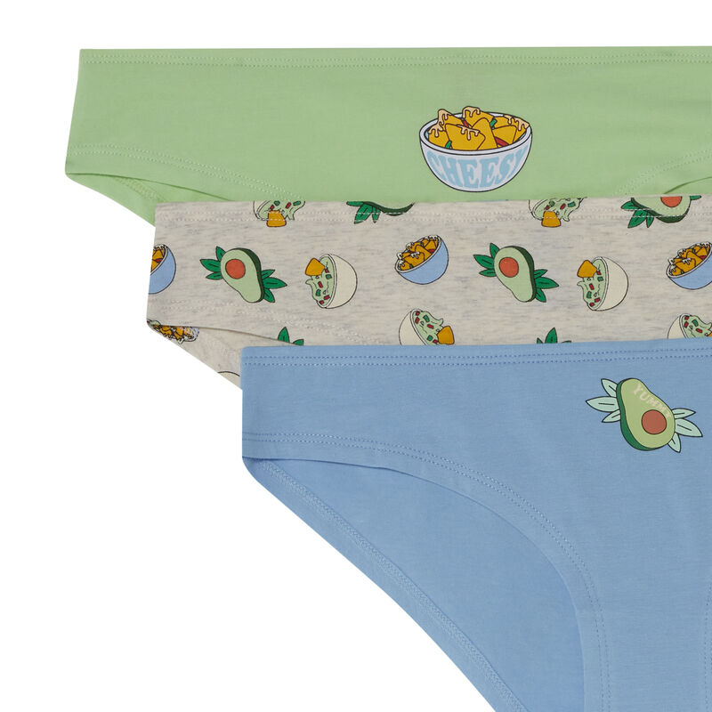 pack of 3 avocado lover briefs - off-white pack of 3 avocado lover briefs - off-white;