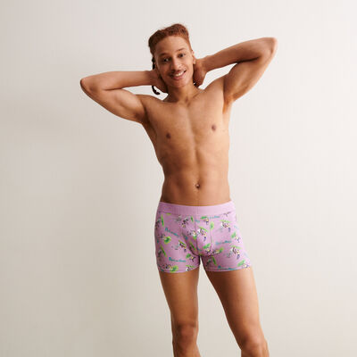 boxer with Rick and Morty print - lilac;