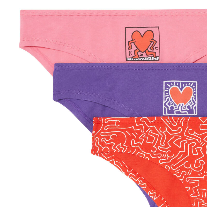lot de 3 culottes motif coeurs - rouge lot de 3 culottes motif coeurs - rouge;