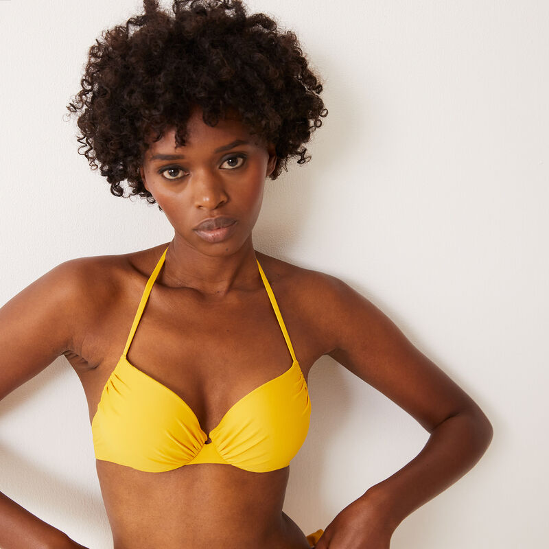 open back push-up bikini top - yellow open back push-up bikini top - yellow;