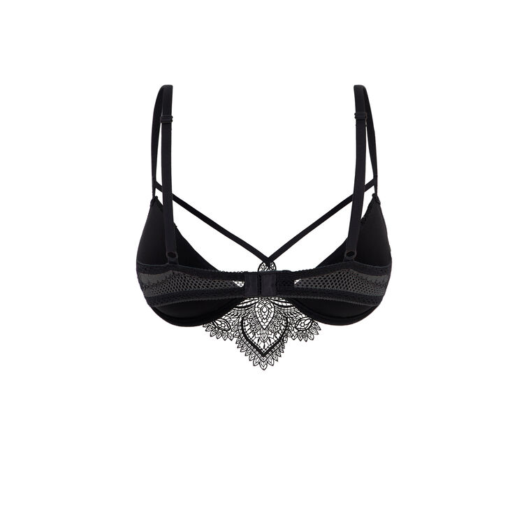 Czarny biustonosz push-up tattoogirliz black.