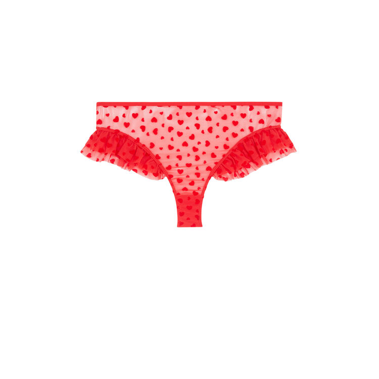High-cut and high-waisted red panty High-cut and high-waisted red panty;