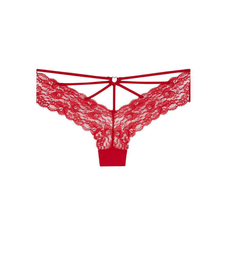 Rinaucoeuriz shorty with jewel detail red.