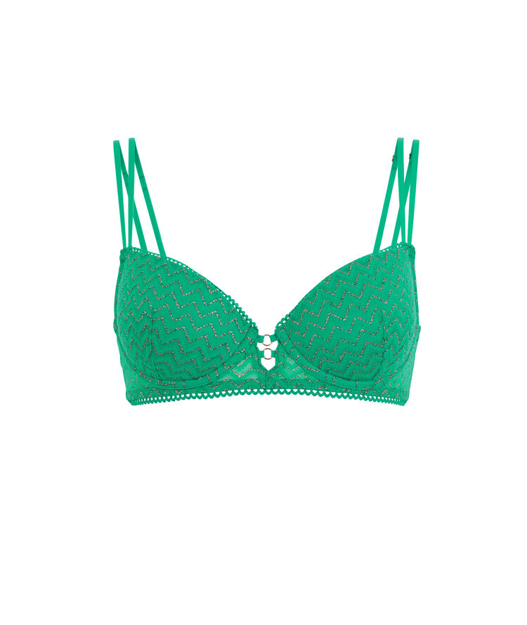 Lurexiz emerald-green padded bra green.