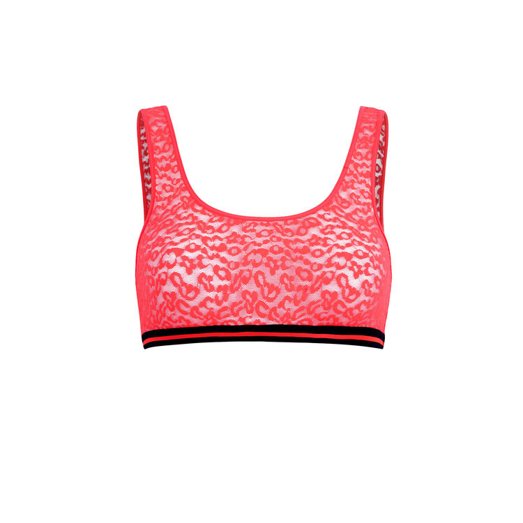 Secretiz leopiz fluorescent coral bra pink.