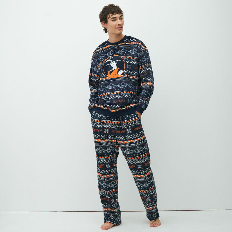 pyjama bottoms with dragon ball z jacquard print;