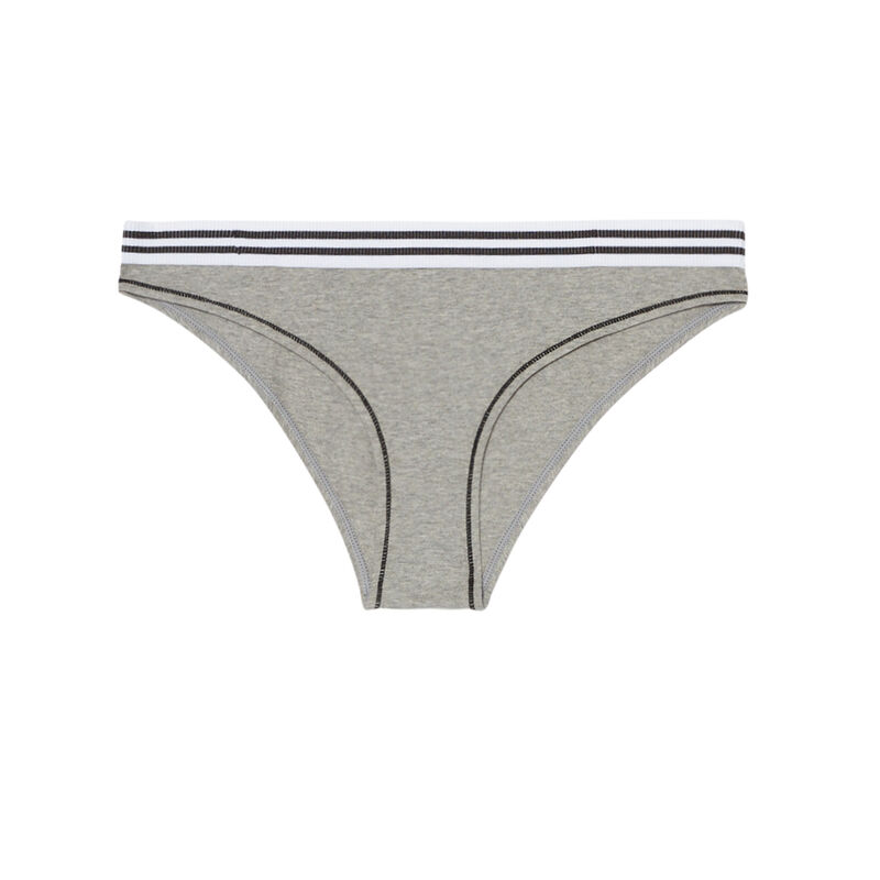 elasticated cotton briefs - grey elasticated cotton briefs - grey;