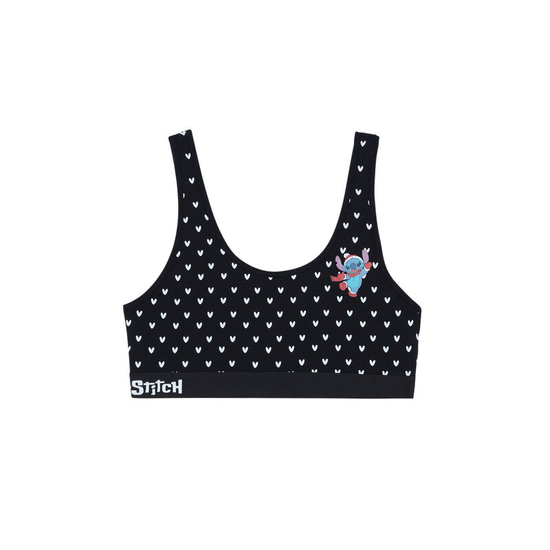 brassière imprimé cœurs Stitch - noir brassière imprimé cœurs Stitch - noir;