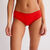 Shorty with lace trim - red;