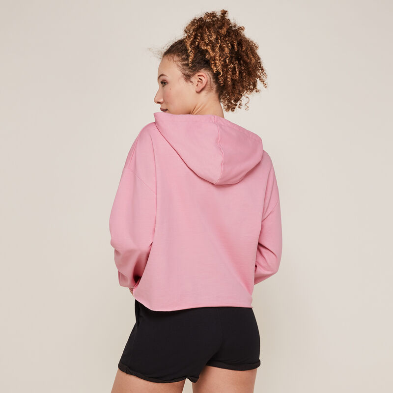 Hooded sweatshirt with slogan - pink Hooded sweatshirt with slogan - pink ;