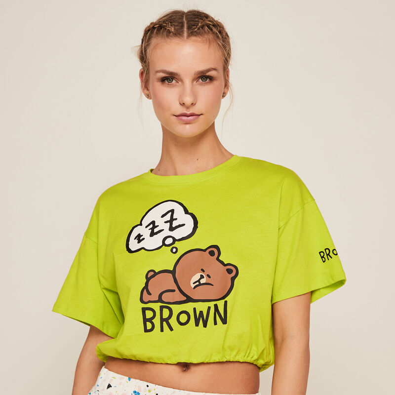 Line Friends short-sleeved top - green Line Friends short-sleeved top - green;