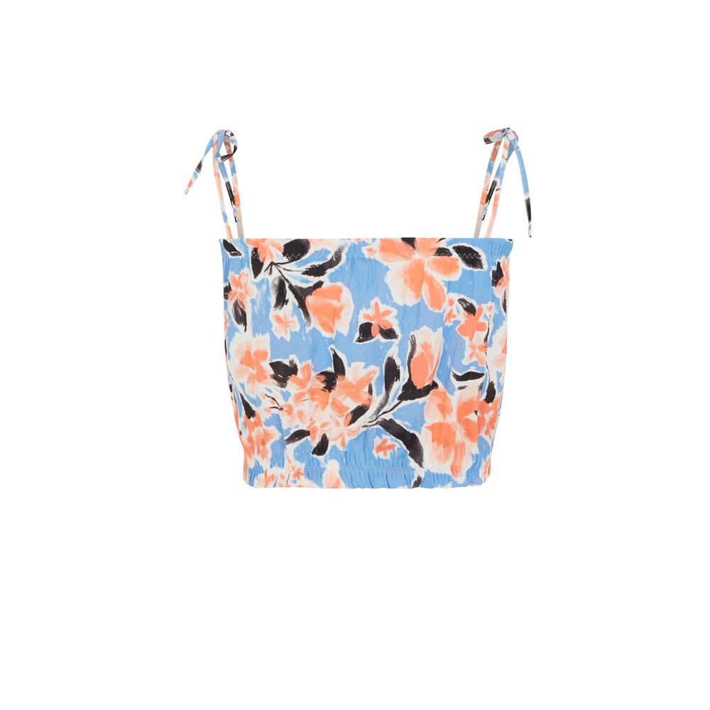 Top with thin straps - blue blue.