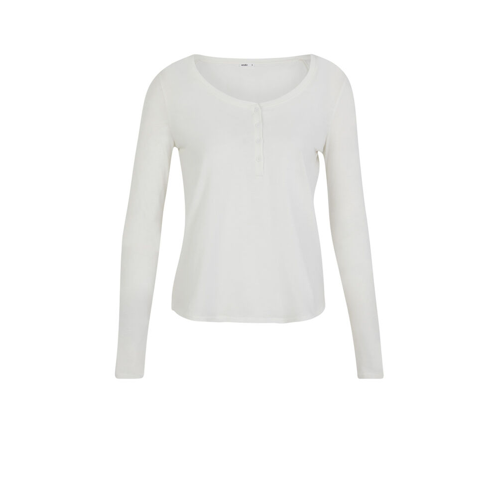 Long-sleeved top - white white.