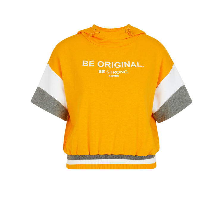 Sportowa bluza z napisem basicsportiz ochra.
