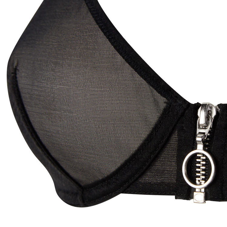 Черный бюстгальтер-корбей transparentiz black.