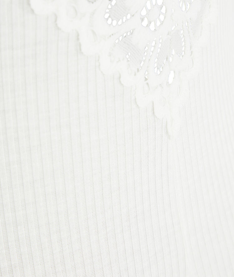 Glaciz wireless microfibre/lace bodysuit. white.
