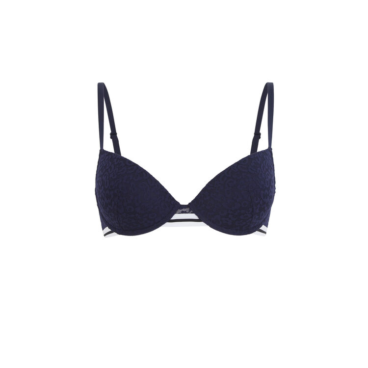 Secretiz leopiz navy blue padded bra blue.