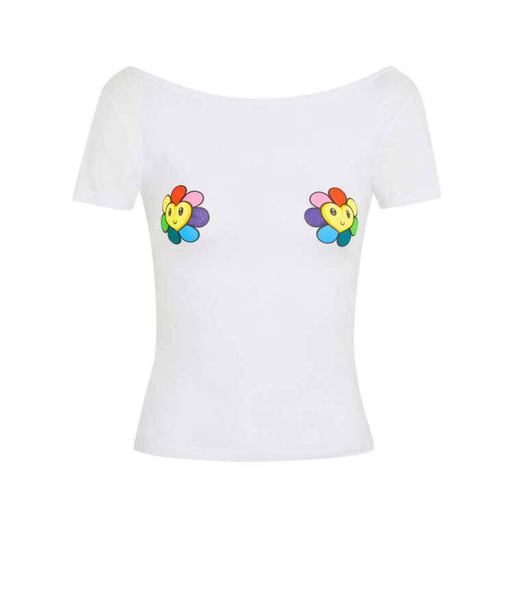 Open-back top - white white.