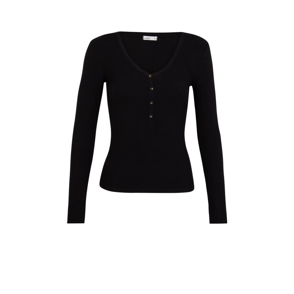 Long-sleeved top - black black.