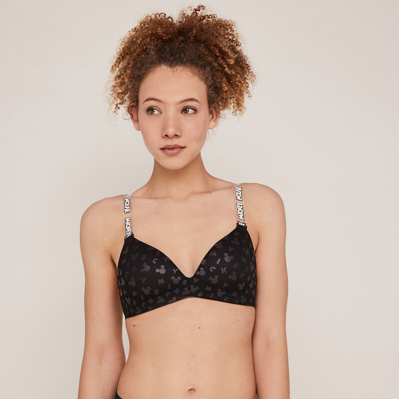 Microfibre wireless padded bra - black Microfibre wireless padded bra - black;