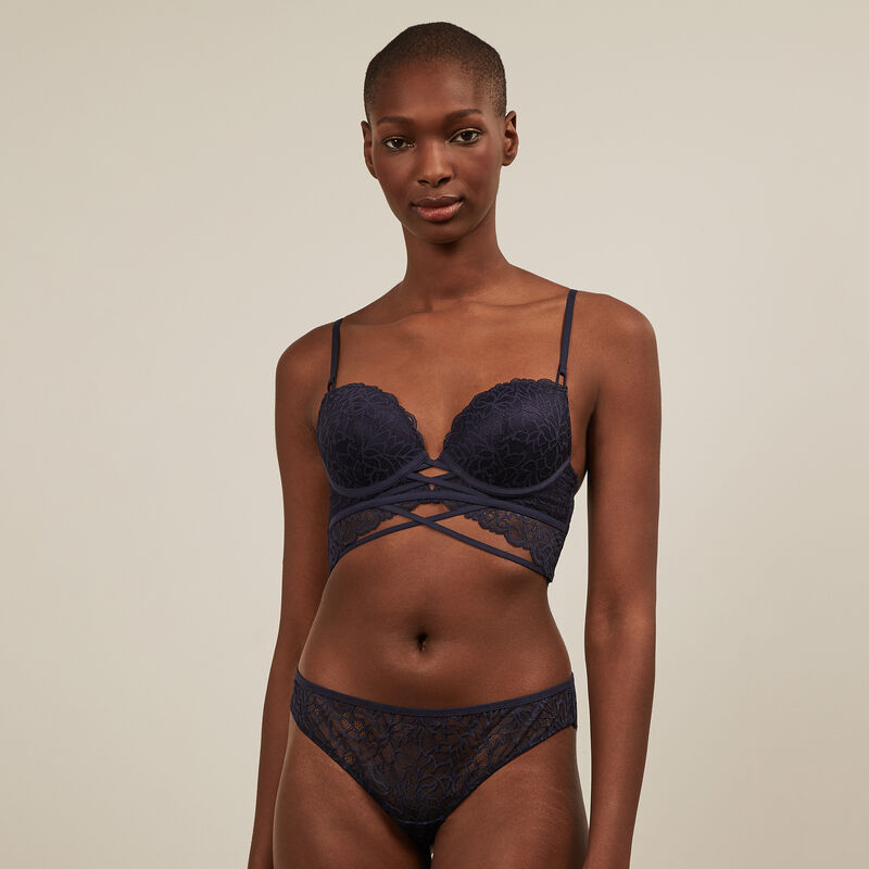 Lace tanga briefs - navy blue Lace tanga briefs - navy blue ;