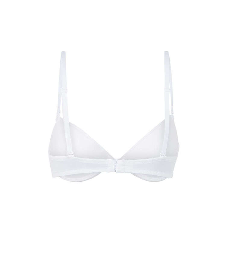 Micro white padded bra white.