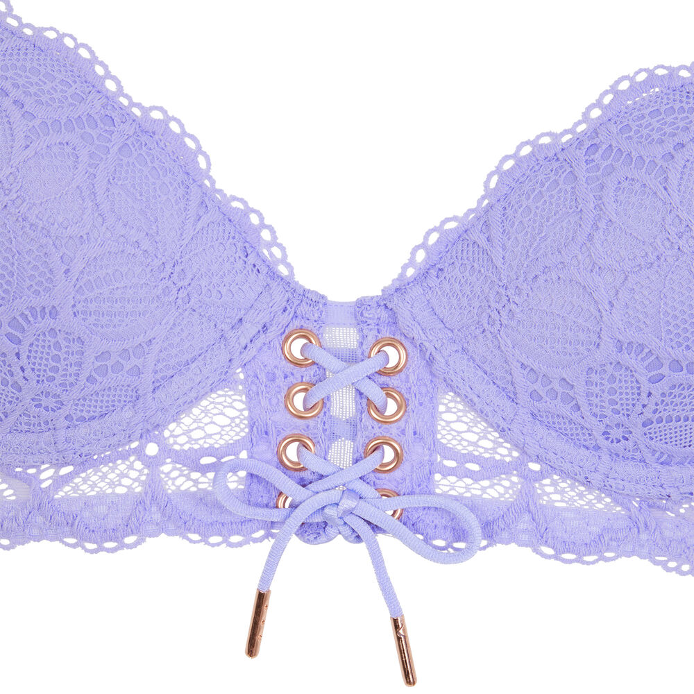 Lace padded bra - lilac lilac.