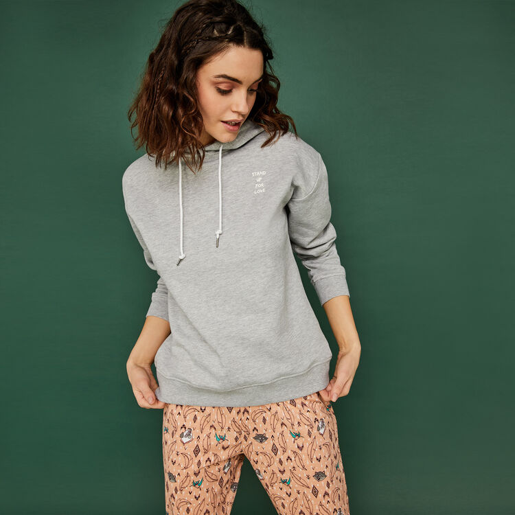 Pocatiz grey sweatshirt white.