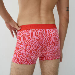 cotton boxer shorts with abstract pattern;