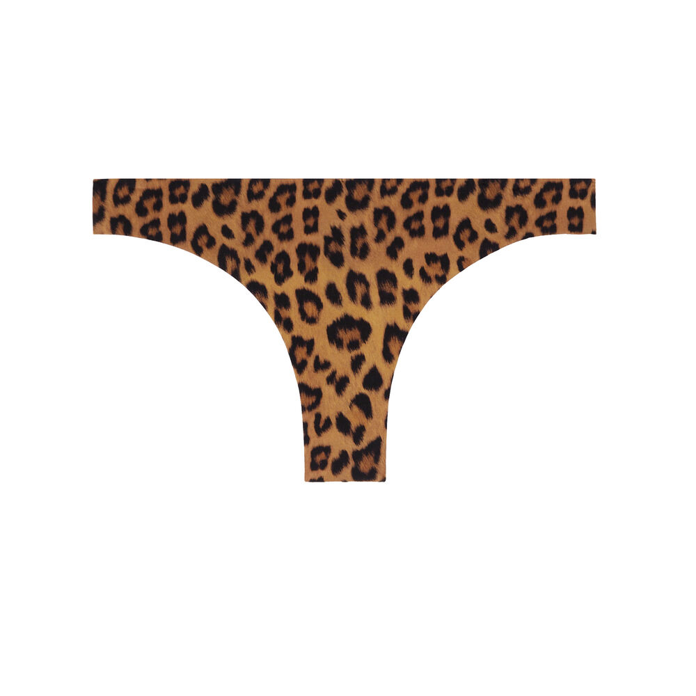 Leopard print bikini bottoms - brown brown.