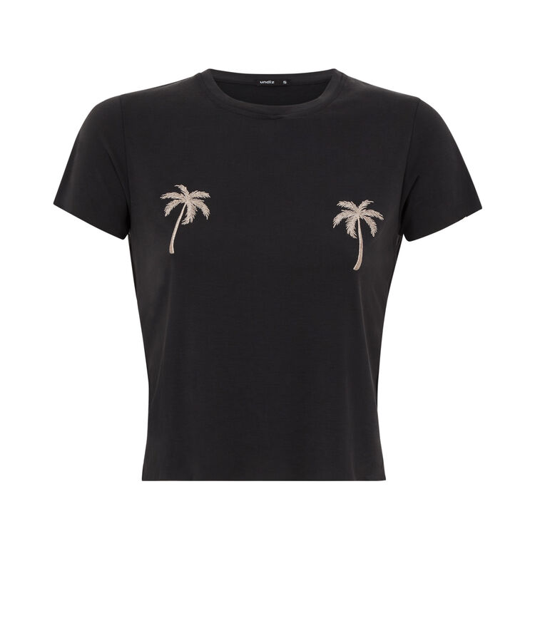 Short-sleeved backless top - black black.