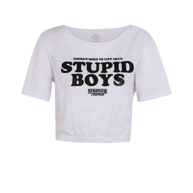 Stranger Things slogan T-shirt - white Stranger Things slogan T-shirt - white;