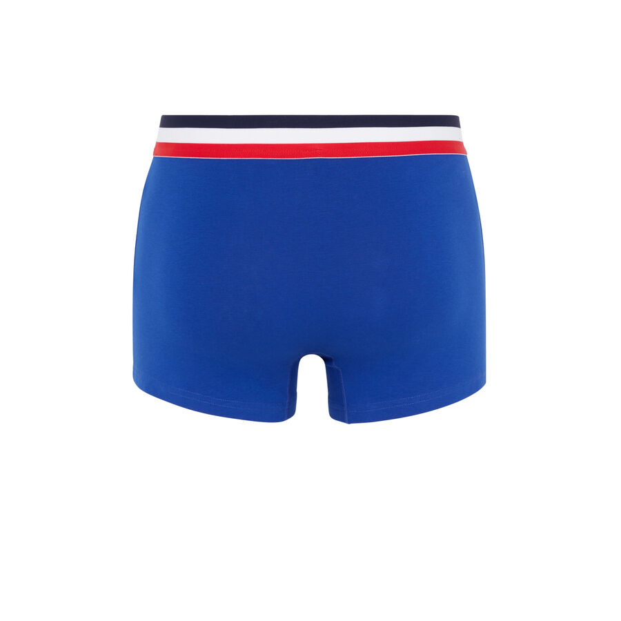 Tricolour cotton boxers - blue;