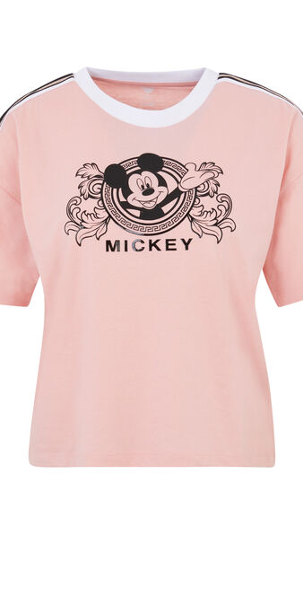 Lomickiz short sleeve mickey print top pink.