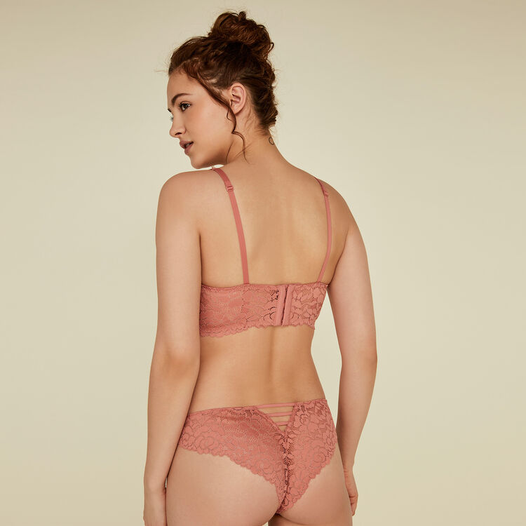 Luluiz pink bustier padded bra pink.