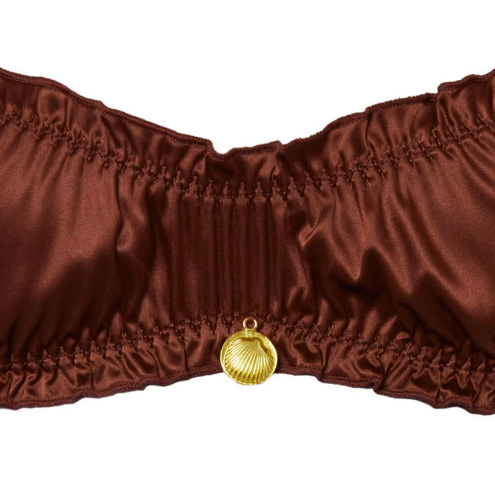 Gloss bra without underwiring - brown brown.