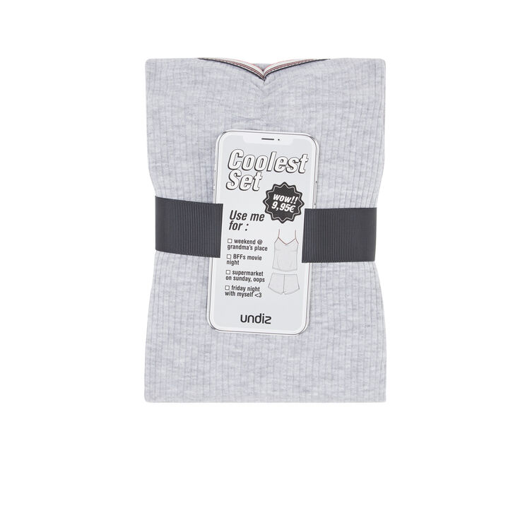 Raycooliz two-piece jersey pyjama set grey.