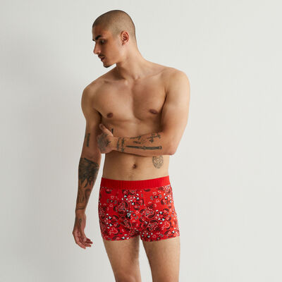 Mickey patterned boxer shorts - red;